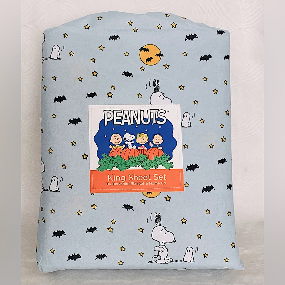 Peanuts Snoopy Halloween Spooky Ghosts Sheet Set - King